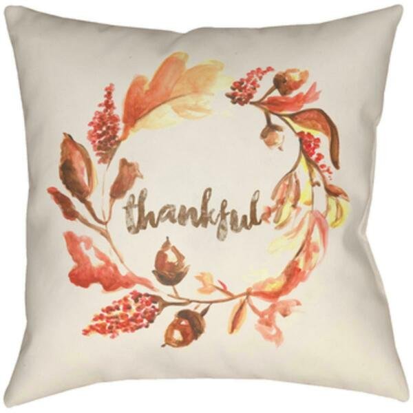 Lodge Cabin Thankful Poly Filled Pillow - 18 x 18 in., Artistic Weavers, Mfr#: LGCB2083-1818